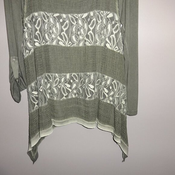 BOHO style tunic and vest set, soft green, size  L $25.00 - Picture 2 of 5